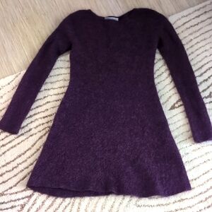 Sportmax Max Mara Women's Purple mohair Fit Flare Sweater Dress Sz S